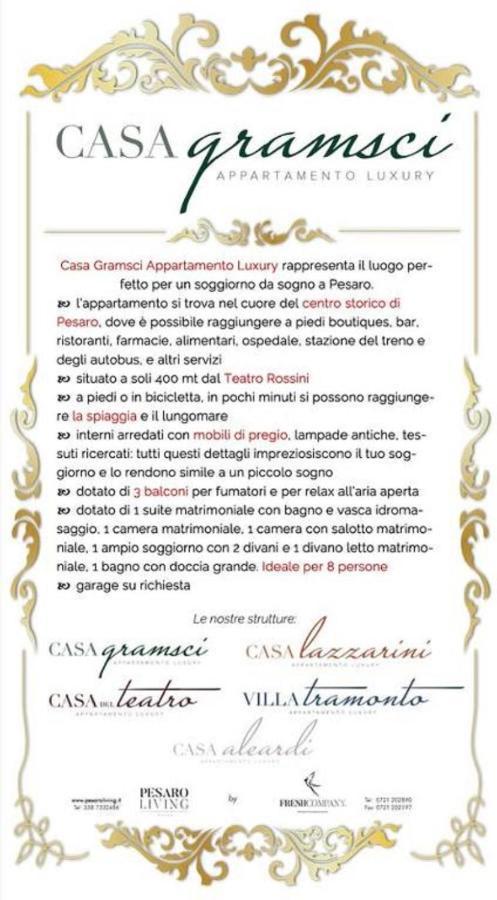 Casa Gramsci Luxury Apartment Песаро Екстериор снимка